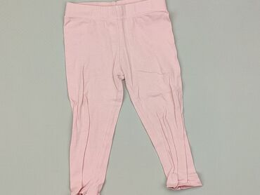 spodnie rozowe: Legginsy, 12-18 m, stan - Dobry