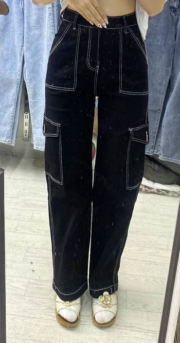 джинсы черные с высокой: Трубы, Высокая талия