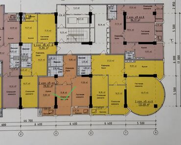 сколько стоит аренда однокомнатной квартиры в бишкеке: 2 комнаты, 78 м², Элитка, 10 этаж, ПСО (под самоотделку)