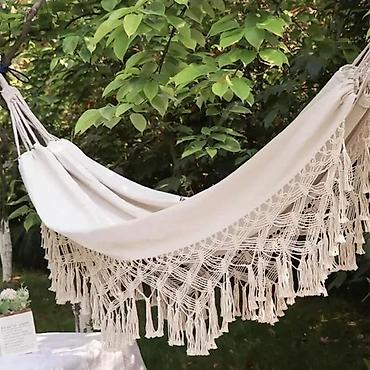 Ležaljke i ljuljaške: Boho viseća ležaljka (hammock) - Dizajn: boho stil sa dekorativnim — 2