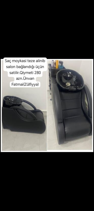 Lazer aparatları: Saç moykasi teze alinib salon bağlandığı üçün satilir.Qiymeti 280