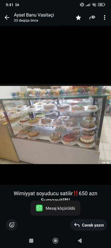 Salon, tibbi kreslolar: Wirniyyat soyuducu satilir‼️650 azn
Sumqayit²⁸⁶¹
Aysel banu