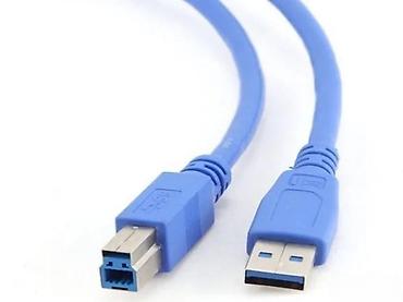 Druga oprema za računare i laptopove: USB 3.0 kabl A–B (plavi) - Konektori: USB 3.0 Type‑A (muški) na USB — 1