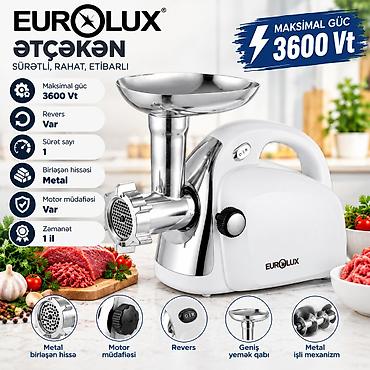 Ət çəkən maşın Eurolux, 3600 Vt, Revers ilə, Yeni lalafo.az -da Ət çəkən maşın Eurolux, 3600 Vt, Revers ilə, Yeni