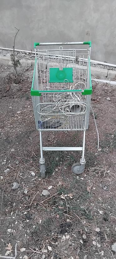 Mağaza arabaları: Metal alış-veriş səbəti - Material: Sinklənmiş polad tor — 2