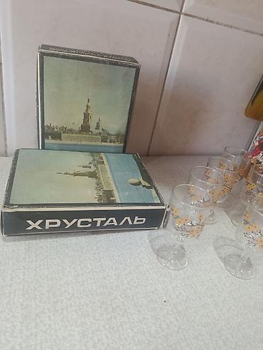 мельхиоровые: Продаю хрустальные рюмкиновые в упаковке. 1 "Веточка",2 упаковки — 2