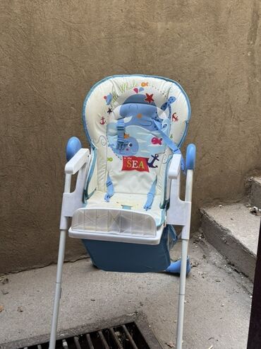 стол стул для кормление: Стульчик для кормления, Б/у, Happy baby, Пластик, Трансформер, цвет - Синий, Самовывоз
