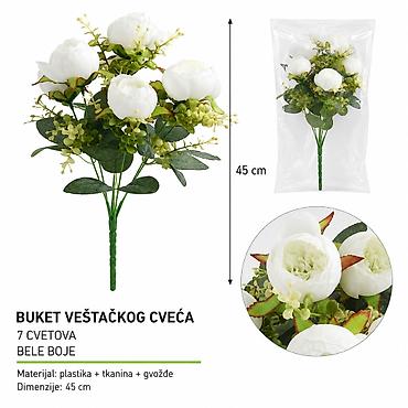 KMT Komada mala veštačka saksijska za bela 710527 Buket veštačkog