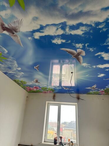 Натяжной потолок: Натяжной потолок Глянцевое, Матовое, 3D потолки Гарантия, Бесплатная консультация, Бесплатный замер — 3