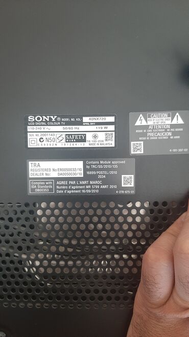 xarab televizorlar: Təmirə ehtiyacı var Televizor Sony 40" Ünvandan götürmə