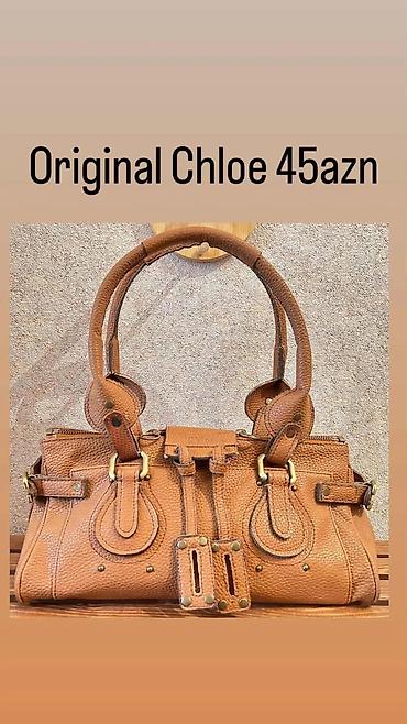 canta ucuz: Chloé qadın çantası – 45 AZN - Rəng: karamel/qəhvəyi - Material — 1