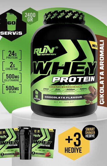 proteinlər: Rune Nutrition şirkətindən protein 2400 qram