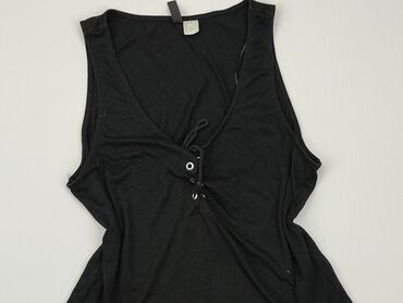 bluzki czarne z koronka: Bluzka H&M, S (EU 36), Bawełna, stan - Zadowalający