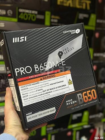 ana plata: Ana Platası MSI MSI Pro B650M-E, Yeni — 1