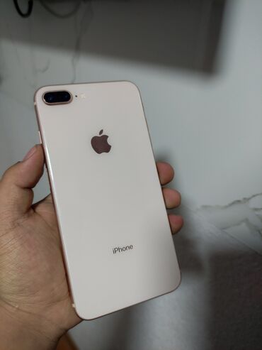 Apple iPhone: IPhone 8 Plus, Б/у, 64 ГБ, Rose Gold, Зарядное устройство, Защитное стекло, Чехол, 75 %