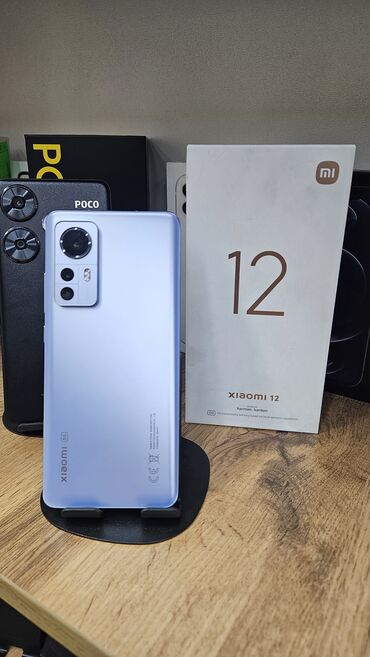 Xiaomi: Xiaomi, 12, Б/у, 256 ГБ, цвет - Голубой, 2 SIM