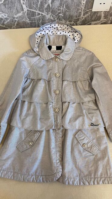 Plaşlar: Плащ-трснсформер Catimini производство Франция серого цвета с — 3