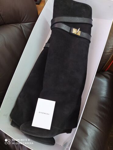замшевые сапоги 36: Сапоги, 39, цвет - Черный, Givenchy