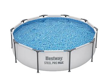 надувной лотка: Бассейн Bestway #56406 каркасный Steel Pro 305х76см. 4678 литр — 4