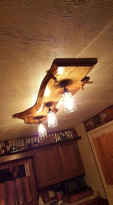 Люстры: Люстра из дерева Подвесной светильник в стиле лофт/рустик из массива — 13