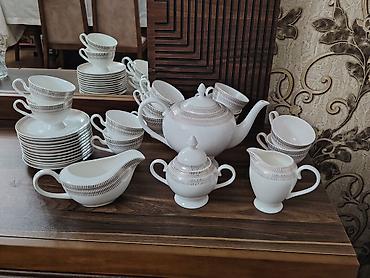 cay servizi: Çay dəsti, rəng - Ağ, Farfor — 1