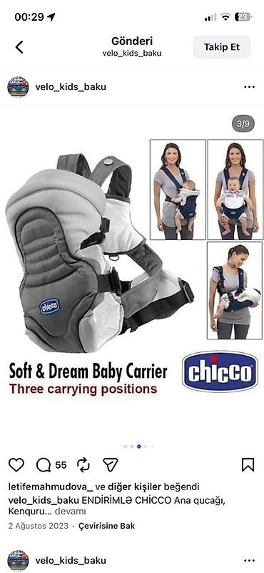 Uşaqlar üçün digər mallar: Chicco Soft & Dream körpə daşıyıcısı - 0+ ay üçün nəzərdə tutulub — 2