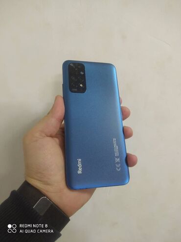 xiomi note 11: Xiaomi Redmi Note 11, 64 GB, rəng - Göy, 
 Zəmanət, Barmaq izi, İki sim kartlı