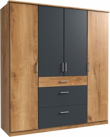 Sifarişlə dolablar: Düz dolab, Yataq otağı üçün, Paltar üçün, Açılan, Korpuslu, 5 qapı — 4