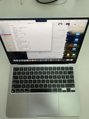 зарядник macbook: Ультрабук, Apple, 8 ГБ ОЗУ, Apple M2, 13.5 ", Б/у, Для несложных задач, память SSD