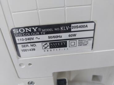 televizor soni: İşlənmiş Televizor Sony LCD 24"