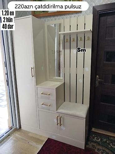 meqa mebel: Dəhliz üçün funksional qarderob-komod dəsti - Ölçü: 1.20 m en, 2 m — 1