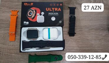 bluetooth qulaqlıq: Smart saat, Smart, Sensor ekran, rəng - Qara