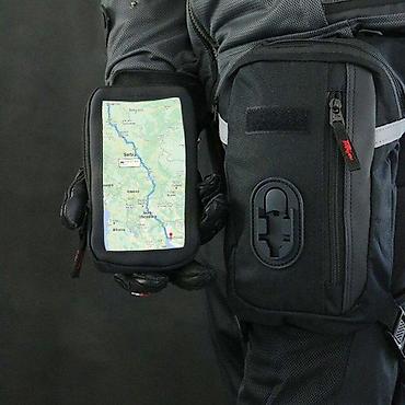 fixni: Moto torbica za kuk/bedro sa prozirnim džepom za telefon/GPS - Dizajn — 10