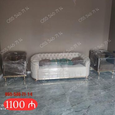 Masa və oturacaq dəstləri: Yeni, Divan, 2 kreslo