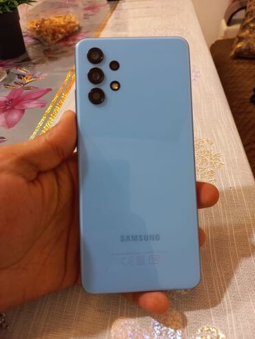 samsung s4 ekrani: Samsung Galaxy A32 5G, 64 GB, rəng - Göy, Barmaq izi