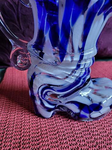 Ostali kućni dekor: Cizma,vaza nova murano,usnama duvano staklo iz 70,80ih. god — 8