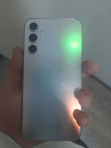 samsung h: Samsung Galaxy A34 5G, 128 ГБ, цвет - Серебристый, Отпечаток пальца, Две SIM карты, С документами