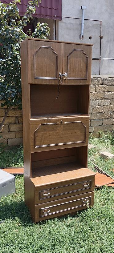 hamam skafi: Taxta şkaf-vitrin - Material: ağac teksturalı laminat/MDF görünüşlü — 1