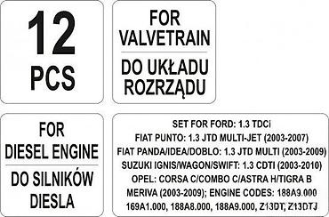 Alati za automobile: YATO YT-06003 – set alata za blokadu i podešavanje razvodnog sistema — 5