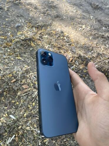 бакту долонотуу: IPhone 12 Pro, Б/у, 256 ГБ, Pacific Blue, 79 %