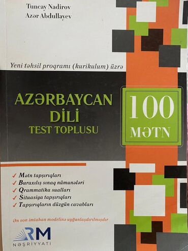 fransız dili kitabı: Azərbaycan dili 100 mətn kitabı 7 azn