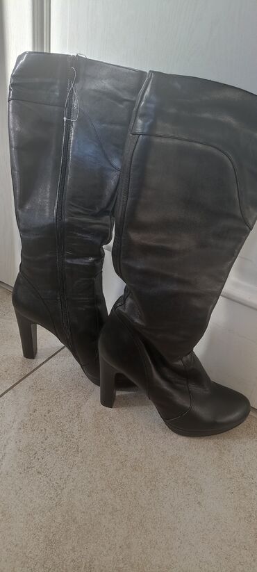 обувь зима женская: Сапоги, Размер: 40, цвет - Черный