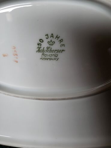 Ostalo posuđe: Oval 1930 do 1950g. Zehscherzer Bavaria. Oval,pun porcelan. nidge — 10