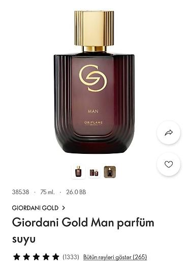 Gözəllik və sağlamlıq: Giordani Gold Man parfum suyu – Oriflame Sweden Həcm: 75 ml Kod: 38538 — 1