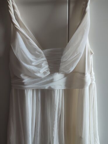 bela uska haljina: H&M M (EU 38), bоја - Bela, Koktel, klub, Na bretele