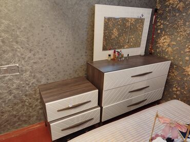 двуспальная кровать с матрасом: 2 təknəfərlik çarpayı, Termo, 2 tumba, Azərbaycan, İşlənmiş