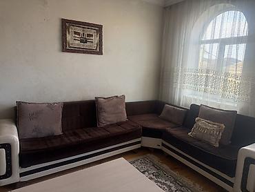 Divan və kreslo dəstləri: Sovet tipli L‑formal künc divan dəsti - Rəng: tünd qəhvəyi oturacaq — 2