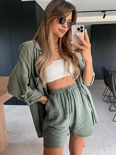 Kompleti: Komplet košulja i šorc - Dvodijelni set: široka košulja na dugmad i — 5