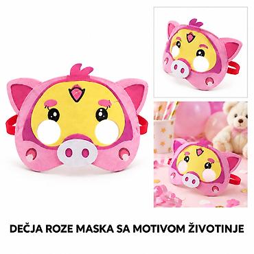 KMT Halloween dečja roze maska sa motivom životinje HW-022 Vesela