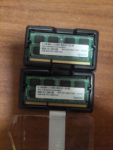Operativ yaddaş (RAM): Operativ yaddaş (RAM) Apacer, 4 GB, < 1333 Mhz, DDR3, Noutbuk üçün, İşlənmiş